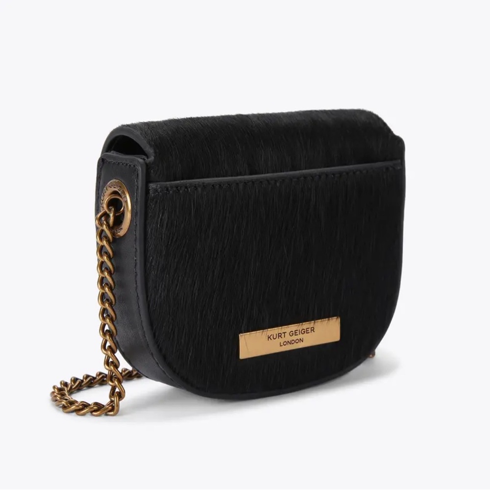 Kurt Geiger Calf Hair Micro Chelsea Saddle Crossbody Bag; Mini (Hard to Find) - Picture 4 of 17